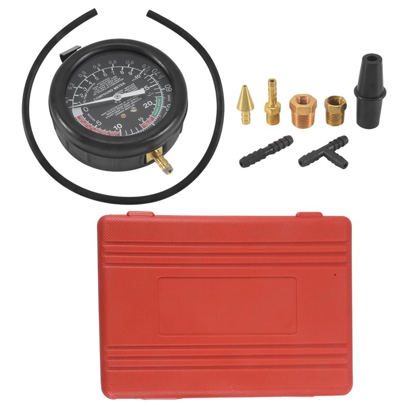 Fuel Pump Pressure Vacuum Tester Gauge - Y50A – set met vacuüm- en