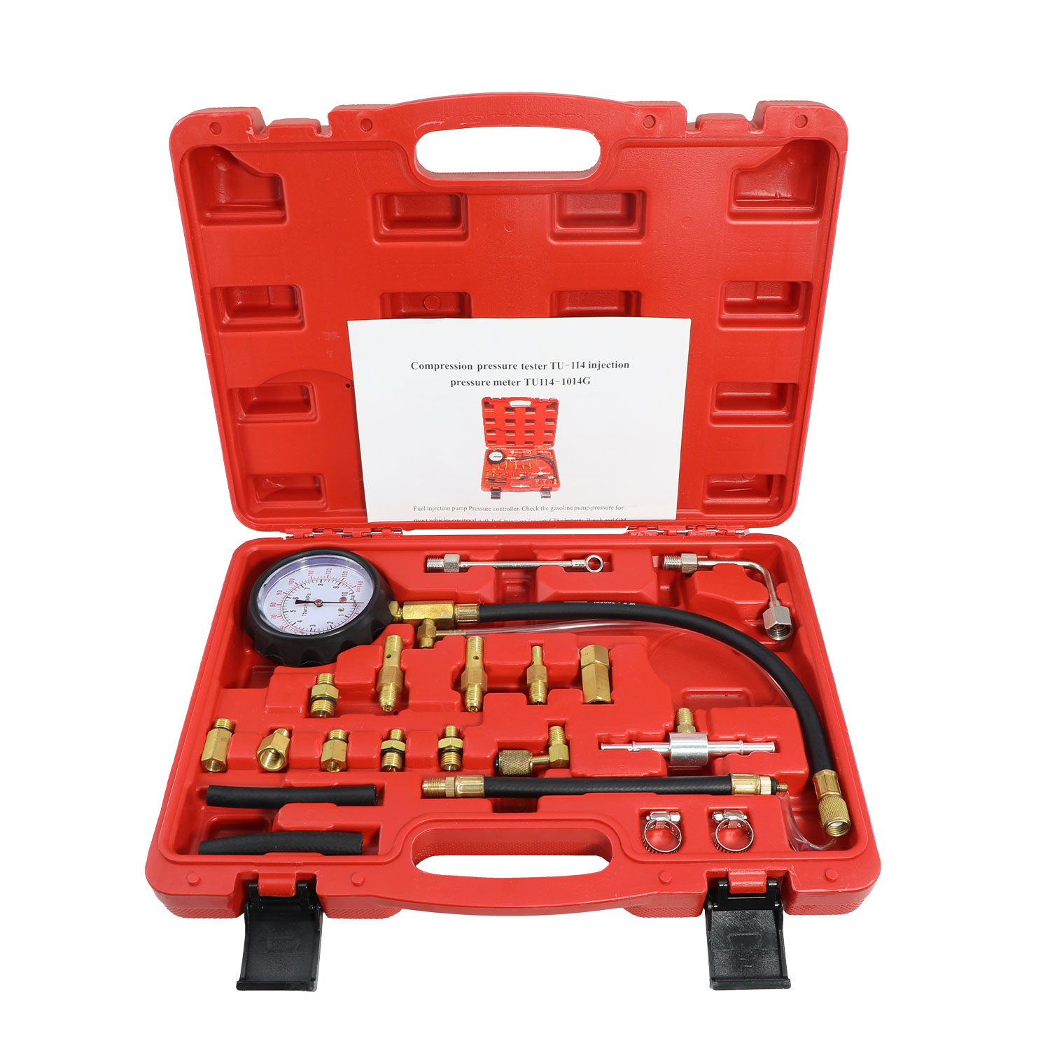 Fuel Pump Pressure Vacuum Tester Gauge - Motorvacuüm- en brandstofdrukmeter autodiagnostische tool voor