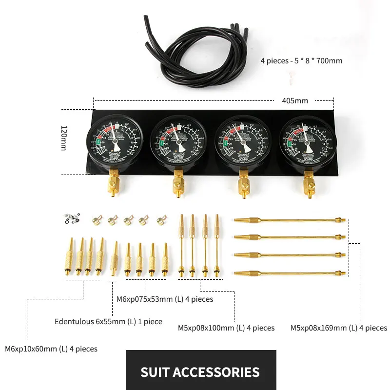 4-cilinder motorfiets brandsto - Carburetor Synchronous Vacuum Gauge Balance recensie en prijs