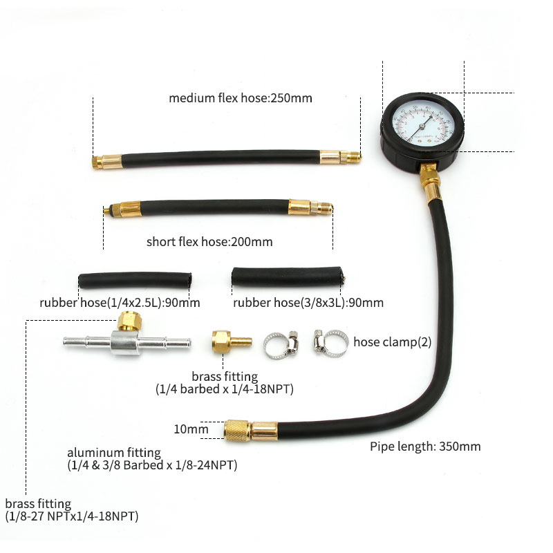 9-delige brandstofdrukmeter se - Fuel Pressure Test Gauge Kit Automotive recensie en prijs