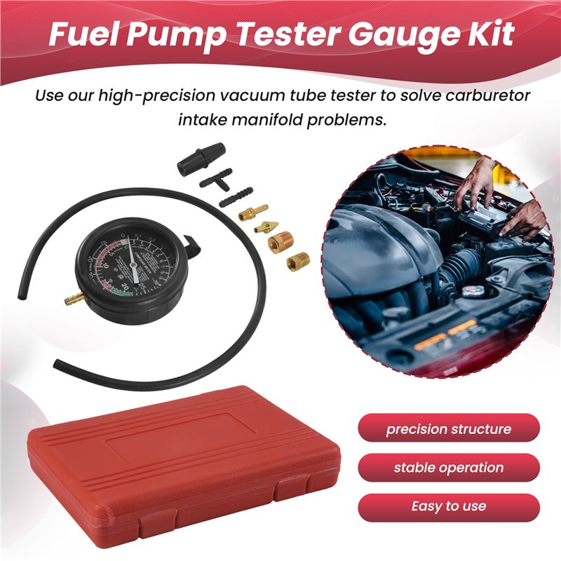 B03C-Autovacuüm- en brandstofp - Fuel Pump Pressure Vacuum Tester Gauge recensie en prijs